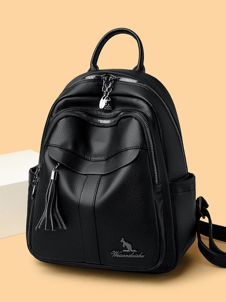 Genuine Leather Women Backpack