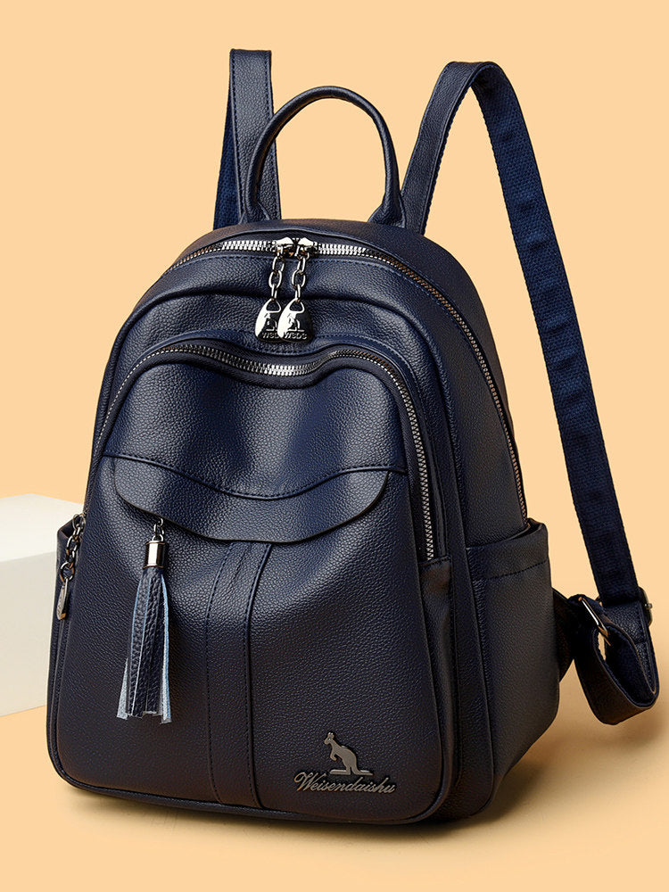 Genuine Leather Women Backpack