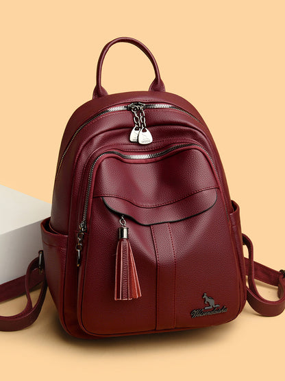 Genuine Leather Women Backpack