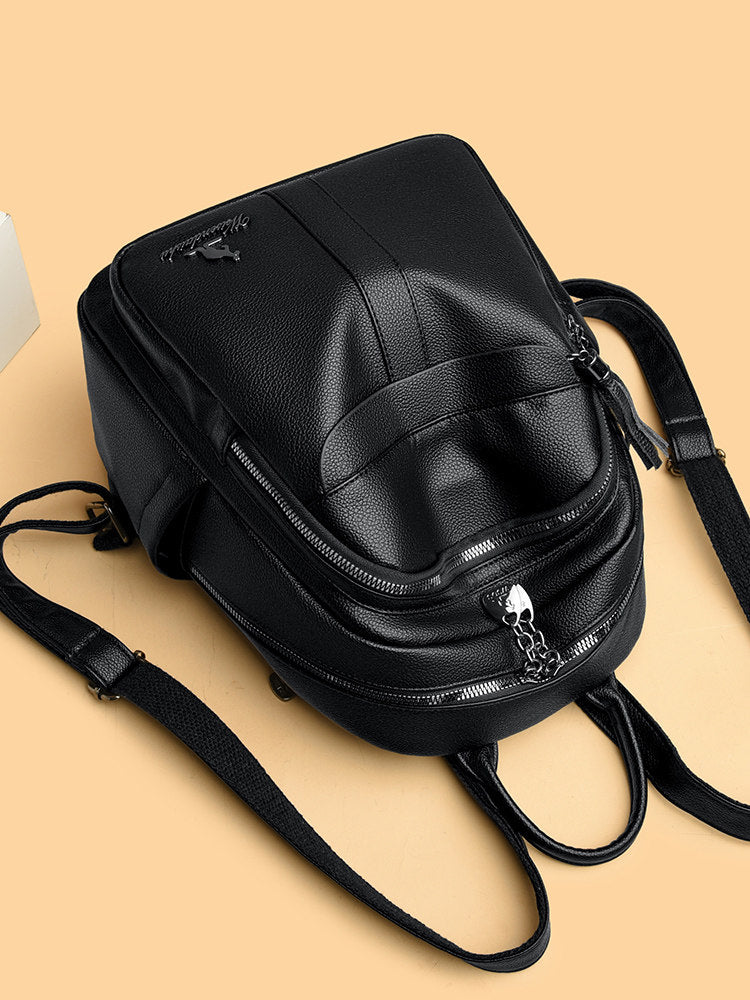 Genuine Leather Women Backpack