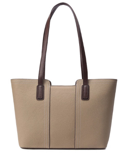 Genuine Leather Women Tote Bag Large Capacity Commuter Shoulder Bag