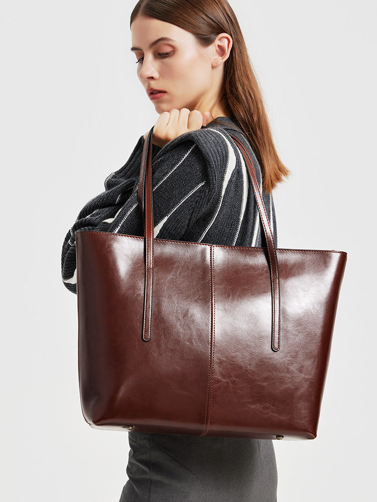 Genuine Leather Women Tote Bag