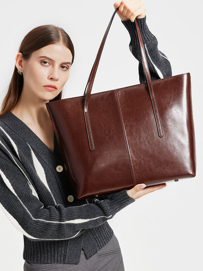 Genuine Leather Women Tote Bag