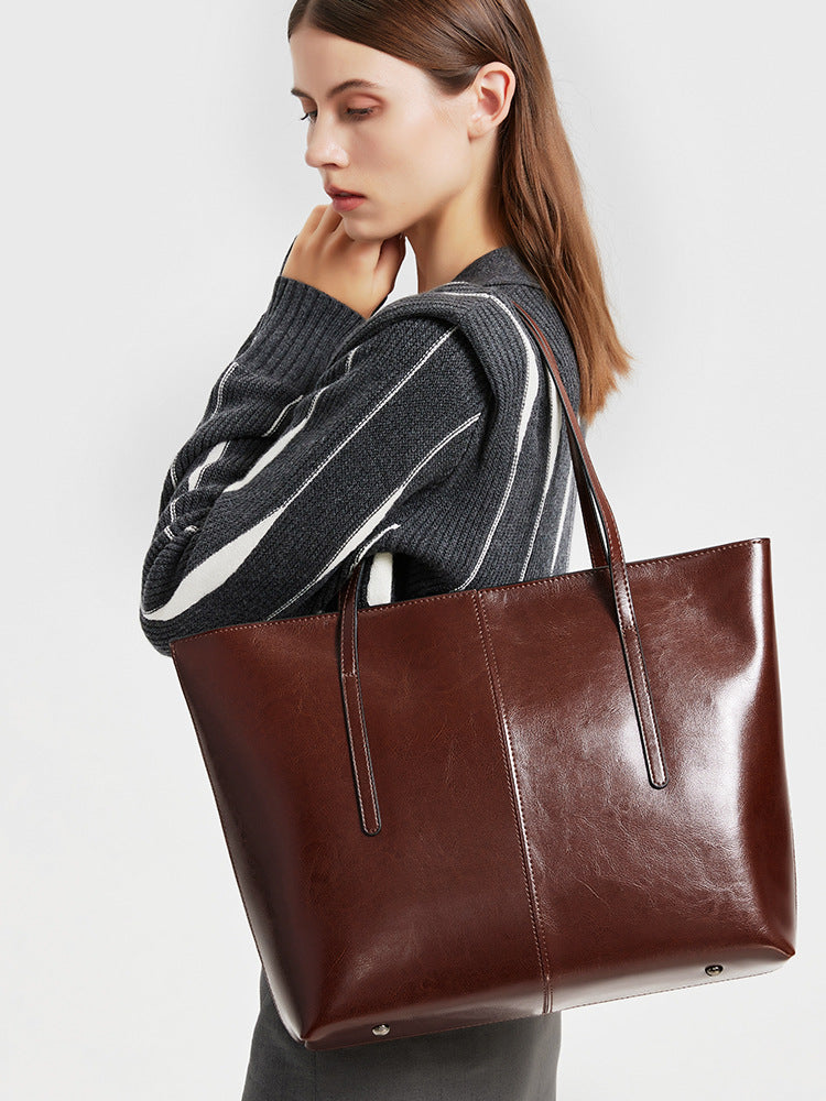 Genuine Leather Women Tote Bag