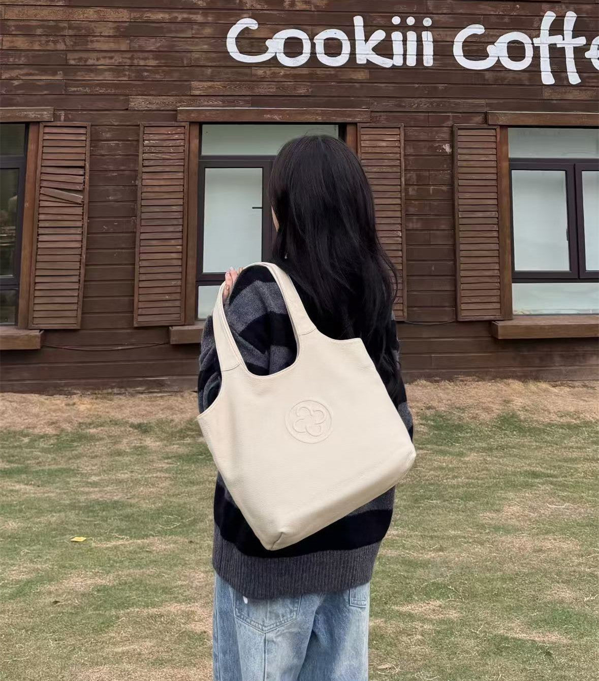 Genuine Leather Women Tote Bag