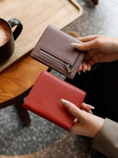 Genuine Leather Women Wallet with Magnetic Closure