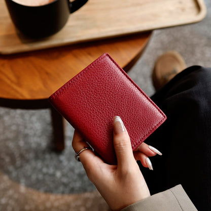 Genuine Leather Women Wallet with Magnetic Closure