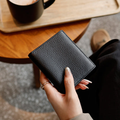 Genuine Leather Women Wallet with Magnetic Closure