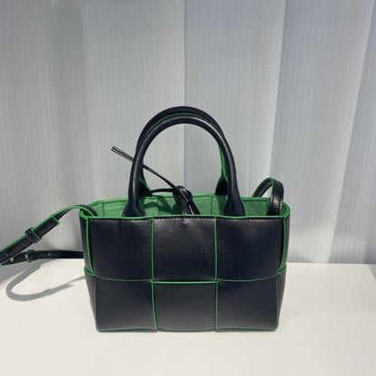 Genuine Leather Woven Tote Bag