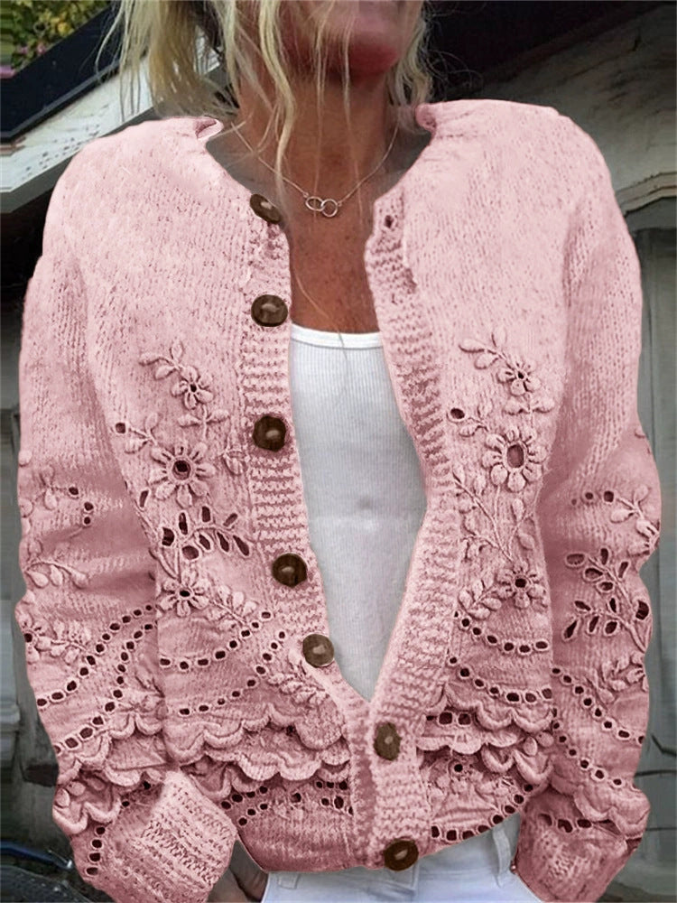 Geometric 3D Print Womens Cardigan Sweater