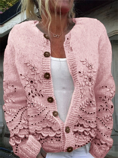 Geometric 3D Print Womens Cardigan Sweater