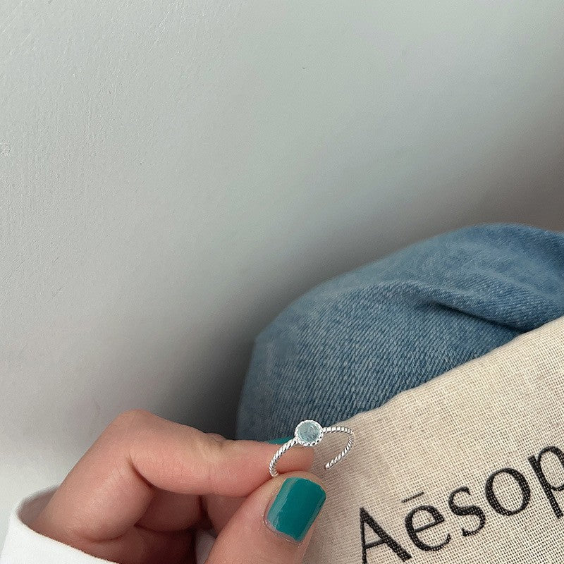 Geometric 925 Sterling Silver Adjustable Ring