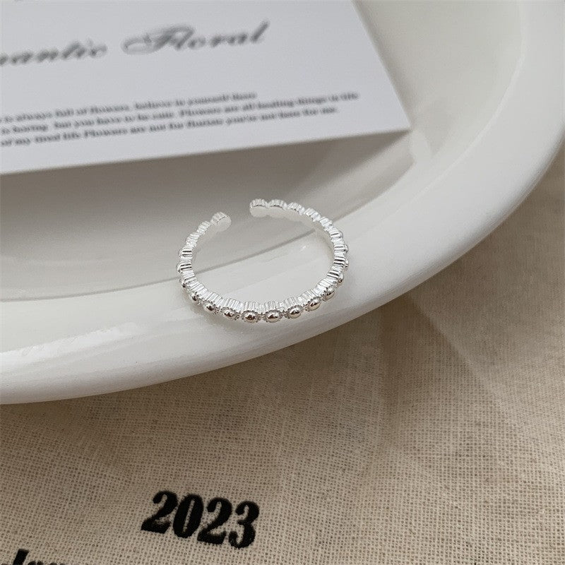 Geometric 925 Sterling Silver Adjustable Ring