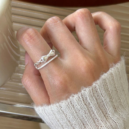 Geometric 925 Sterling Silver Adjustable Ring