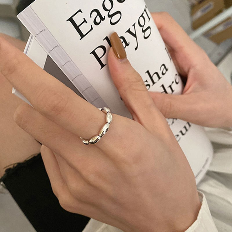 Geometric 925 Sterling Silver Adjustable Ring