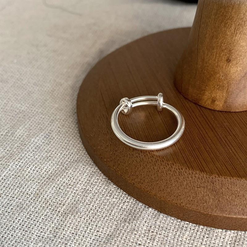 Geometric 925 Sterling Silver Adjustable Ring