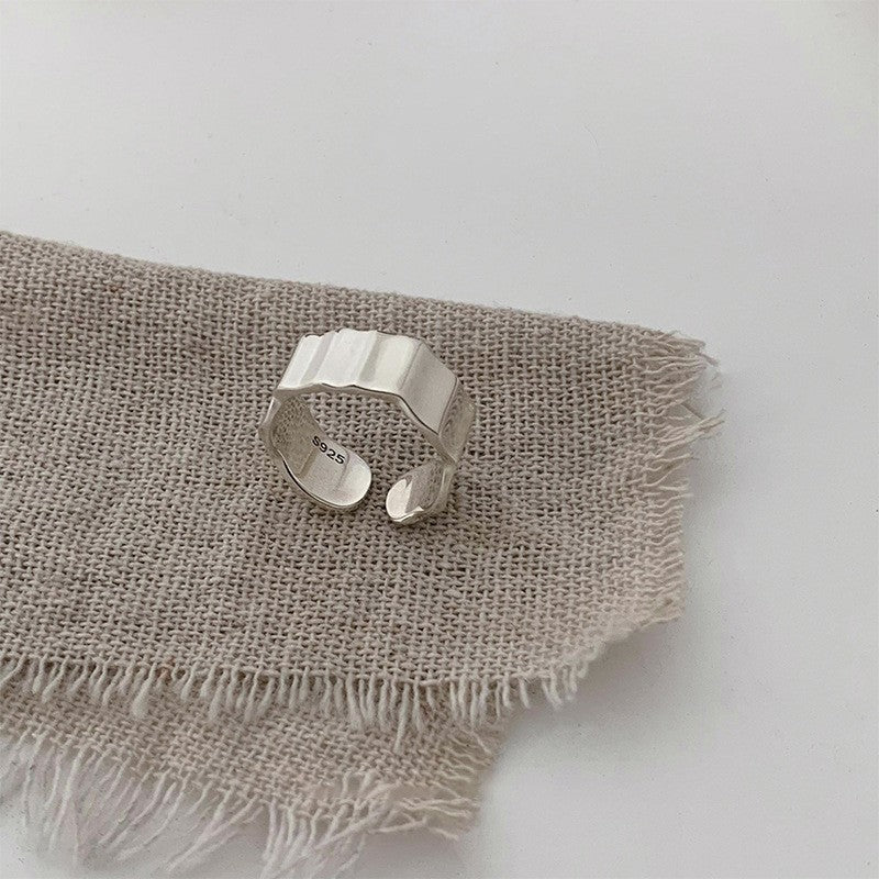 Geometric 925 Sterling Silver Adjustable Ring