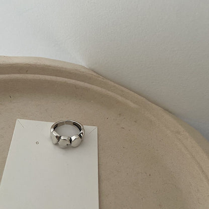 Geometric 925 Sterling Silver Adjustable Ring