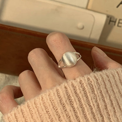 Geometric 925 Sterling Silver Adjustable Ring