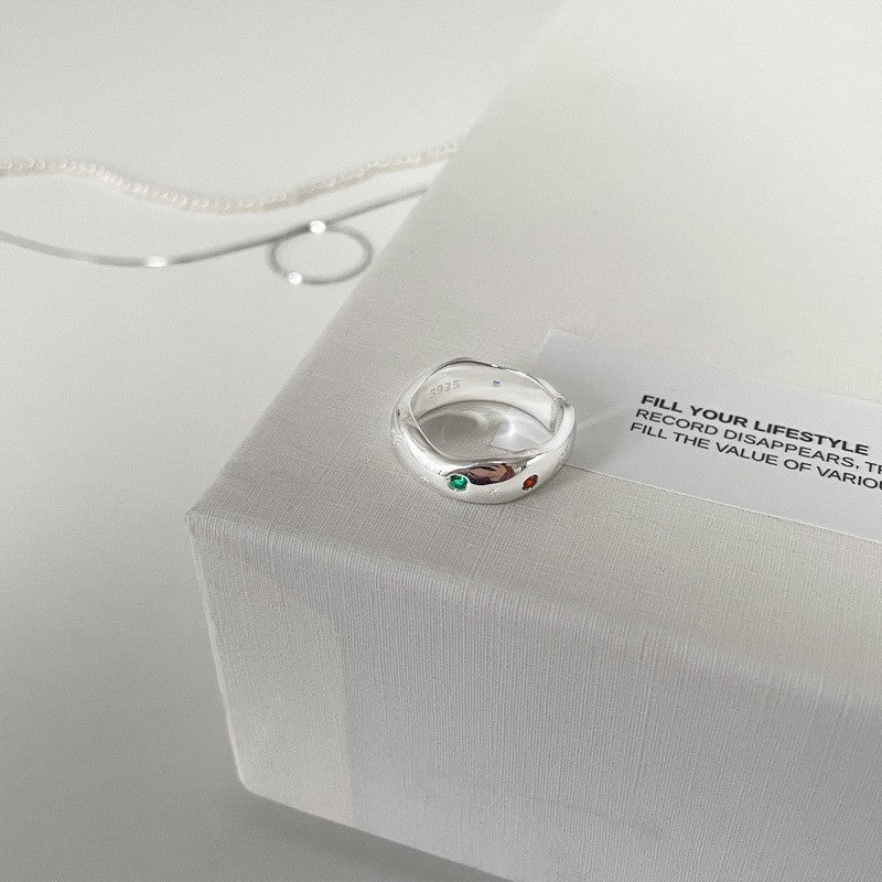 Geometric 925 Sterling Silver Adjustable Ring