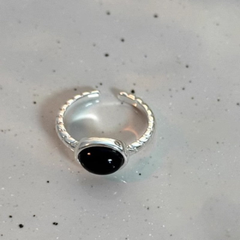 Geometric 925 Sterling Silver Adjustable Ring