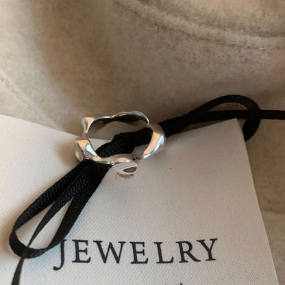 Geometric 925 Sterling Silver Adjustable Ring
