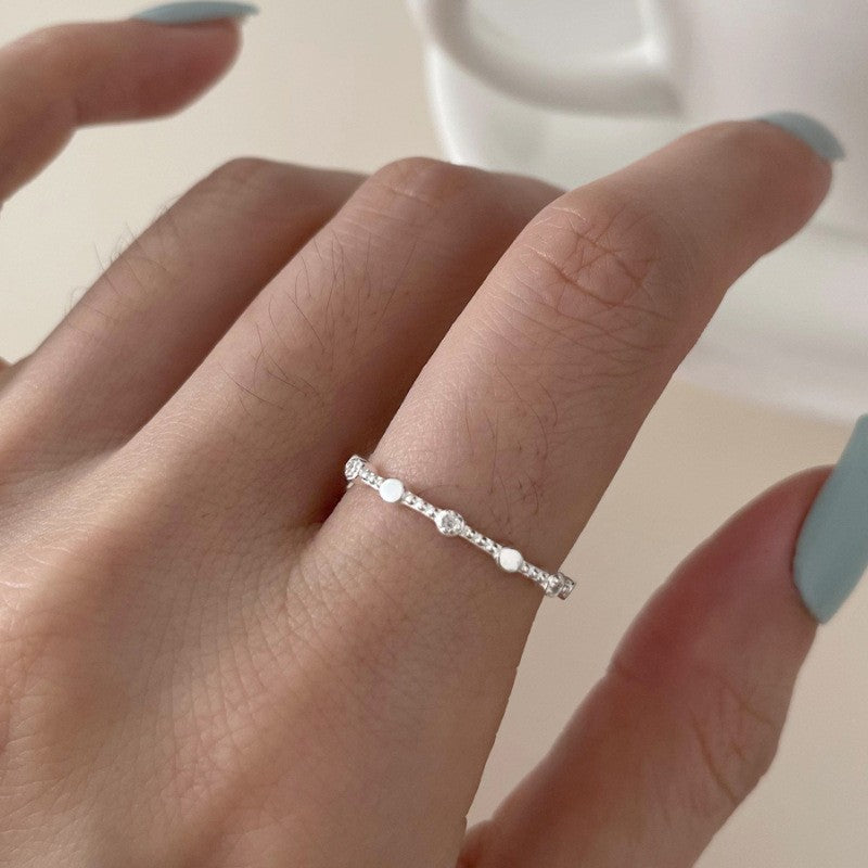 Geometric 925 Sterling Silver Adjustable Ring