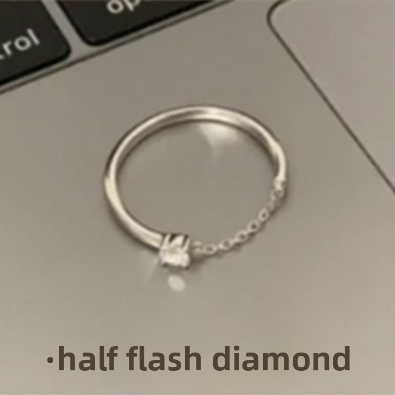 Geometric 925 Sterling Silver Adjustable Ring