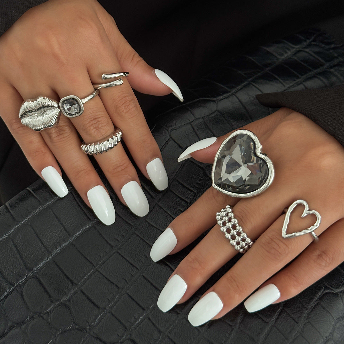 Geometric Acrylic Diamond Ring