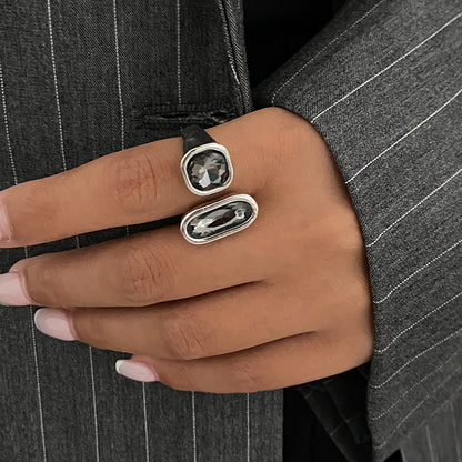 Geometric Acrylic Diamond Ring