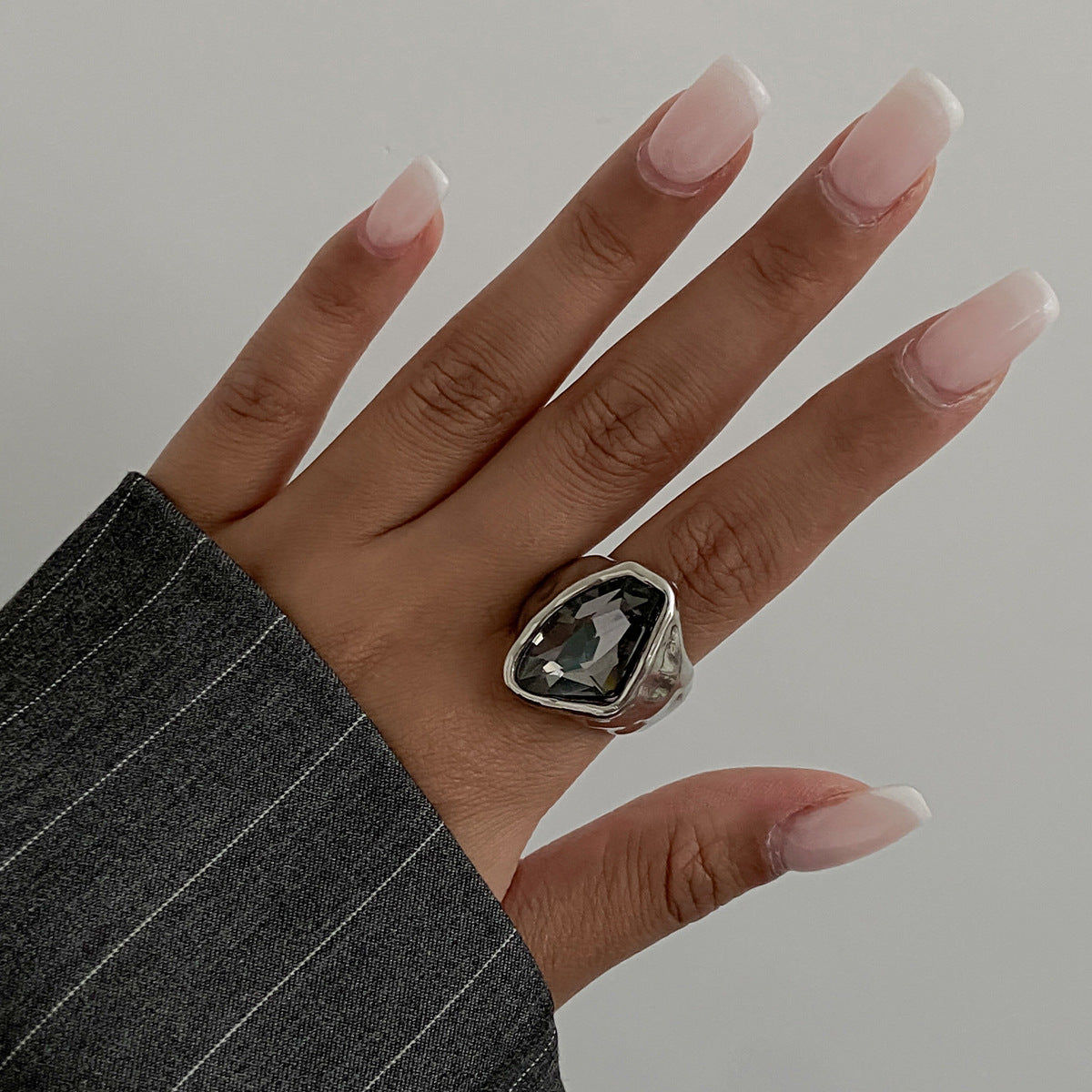 Geometric Acrylic Diamond Ring