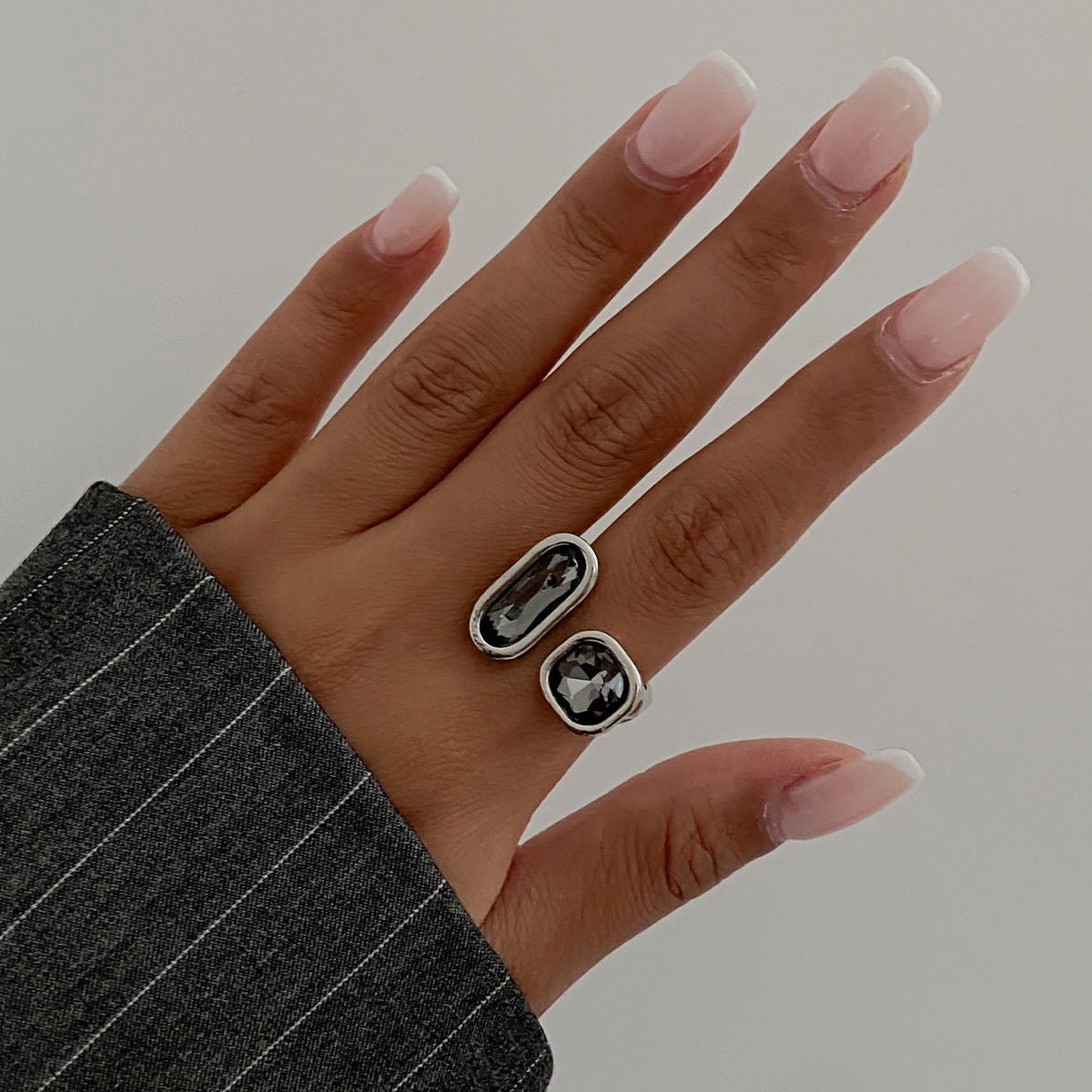 Geometric Acrylic Diamond Ring