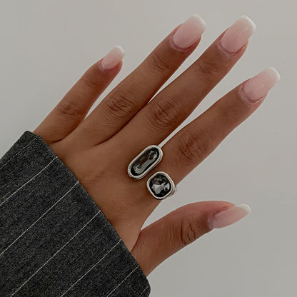 Geometric Acrylic Diamond Ring