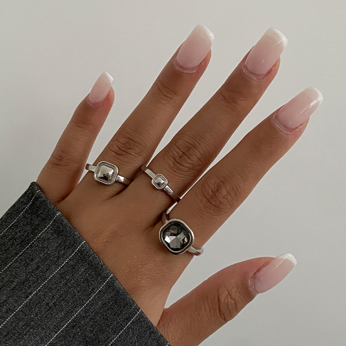 Geometric Acrylic Diamond Ring
