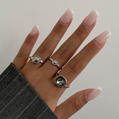 Geometric Acrylic Diamond Ring