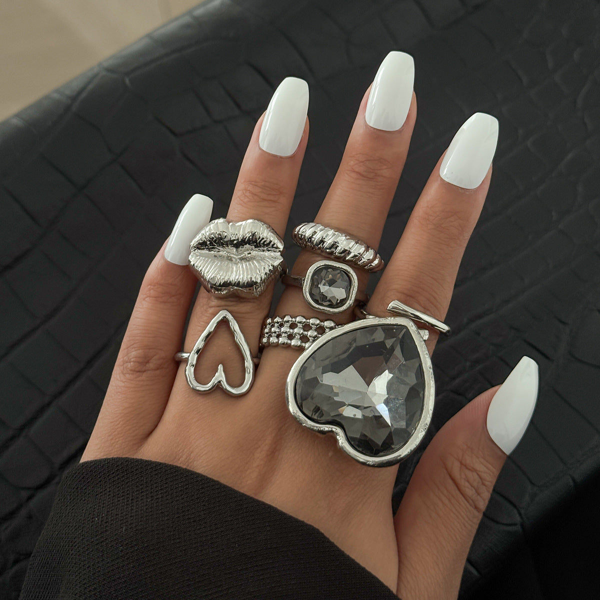 Geometric Acrylic Diamond Ring