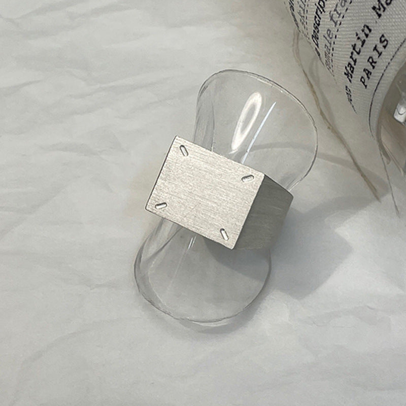 Geometric Adjustable Square Ring