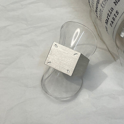 Geometric Adjustable Square Ring