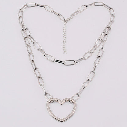 Geometric Alloy Layered Necklace