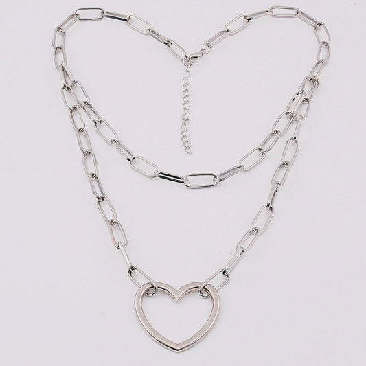 Geometric Alloy Layered Necklace