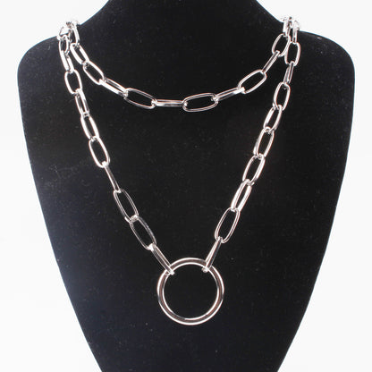 Geometric Alloy Layered Necklace
