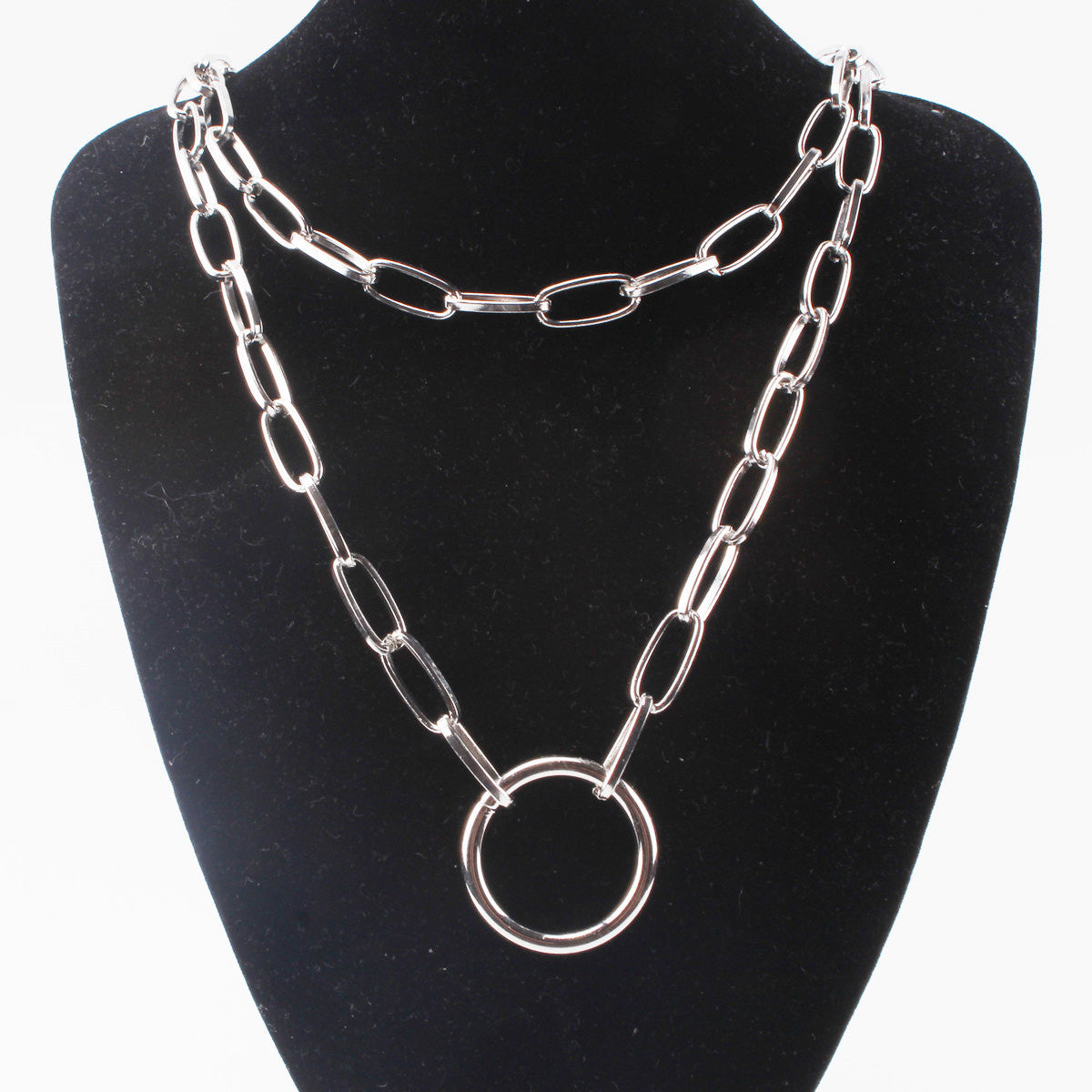 Geometric Alloy Layered Necklace