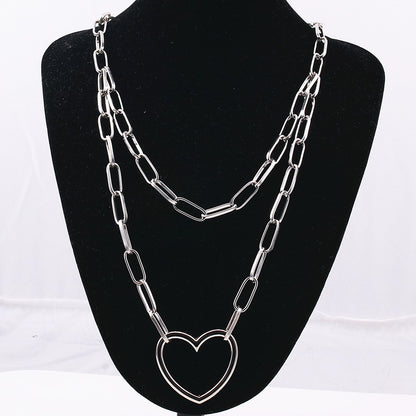 Geometric Alloy Layered Necklace