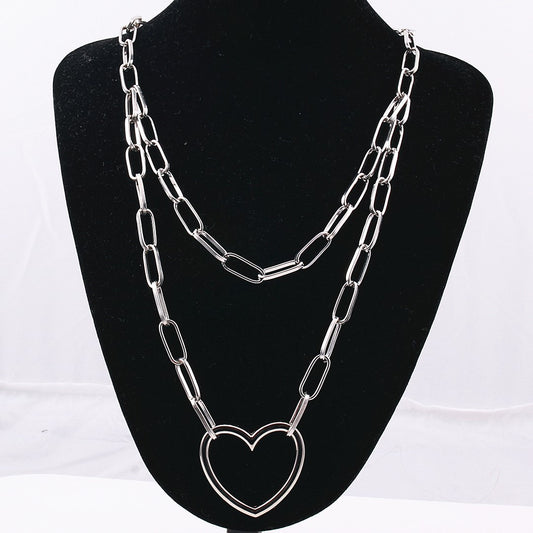 Geometric Alloy Layered Necklace