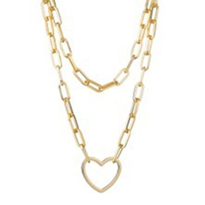 Geometric Alloy Layered Necklace