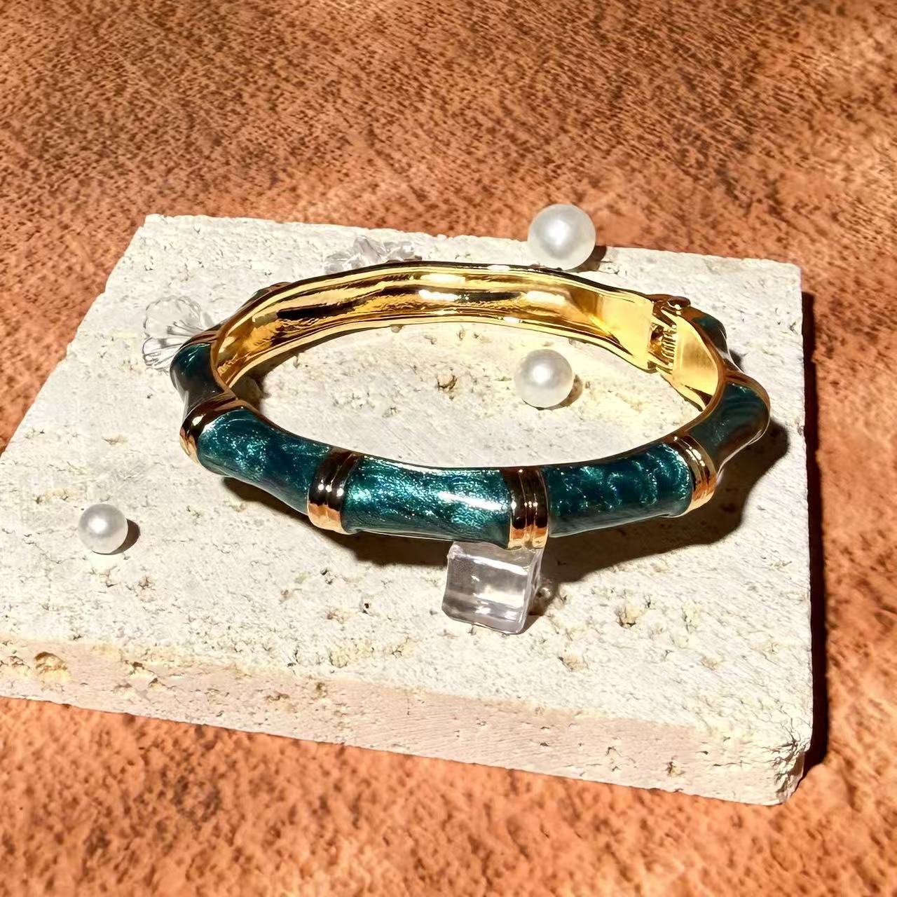 Geometric Bamboo Style Bracelet Set