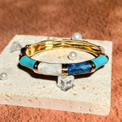 Geometric Bamboo Style Bracelet Set