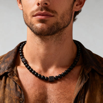 Geometric Bead Chain Necklace