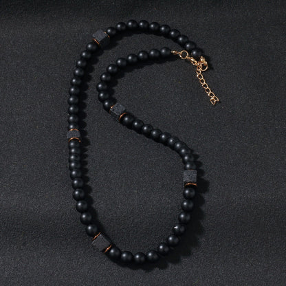 Geometric Bead Chain Necklace