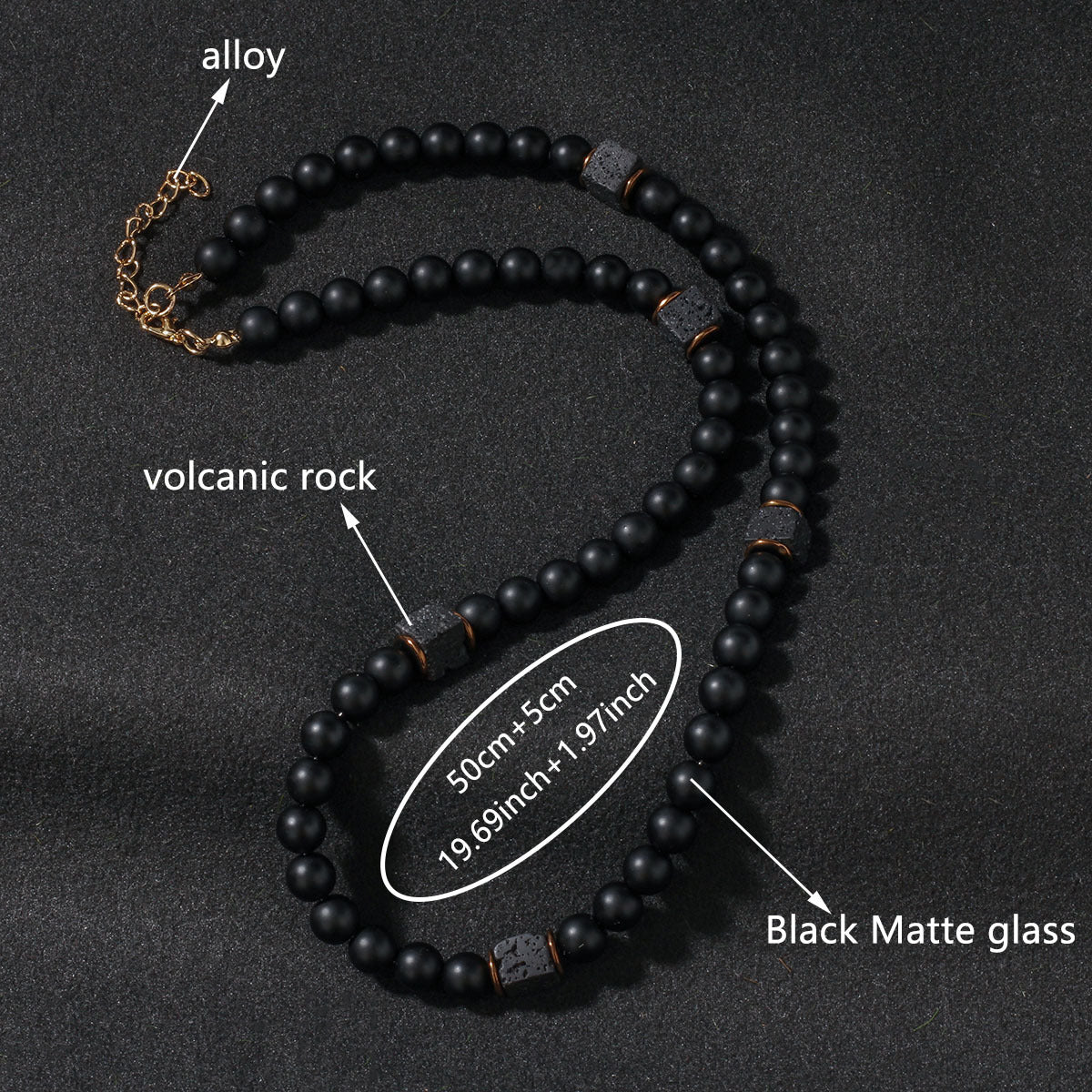 Geometric Bead Chain Necklace
